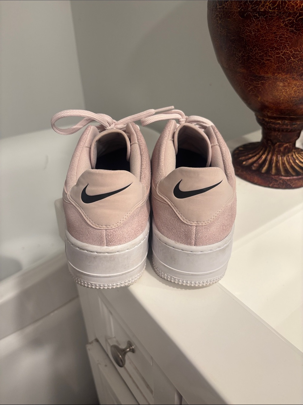 Nike Air Force 1 Low Suede Sneakers - Pale Pink - Picture 4 of 13